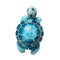 Hanging Planter with Sea Turtle Sculpture for Outdoor Planter Display -blue